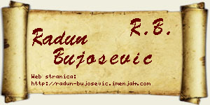 Radun Bujošević vizit kartica